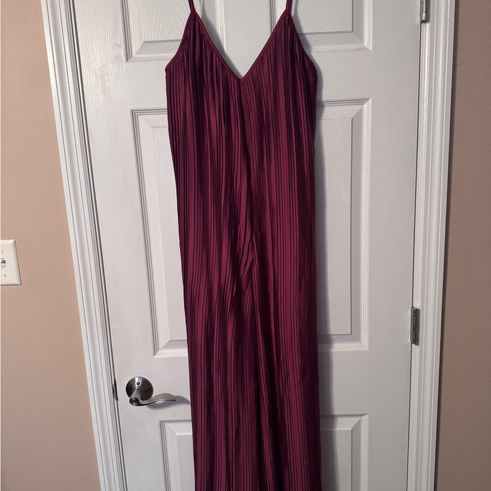 Anthropologie Burgandy Jumpsuit